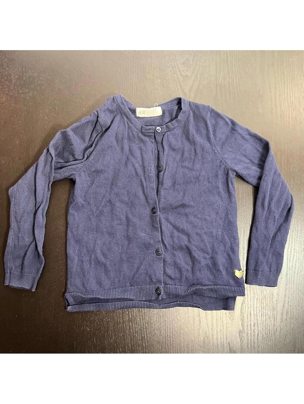 H&M Blue Button Down Shirt Soft Cotton Blend